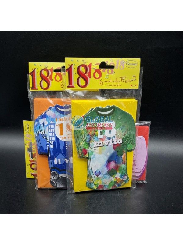 INVITI 18 ANNI 6pz