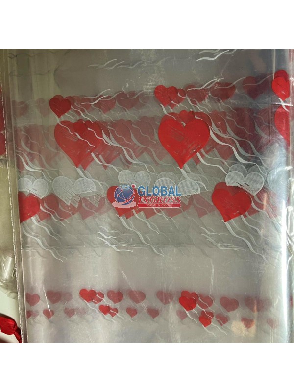 CELLOPHANE CUORI 100x130