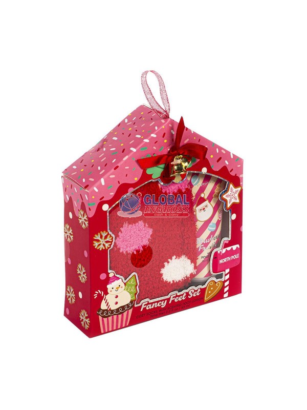 LOZIONE + CALZINI NATALE ROSSI