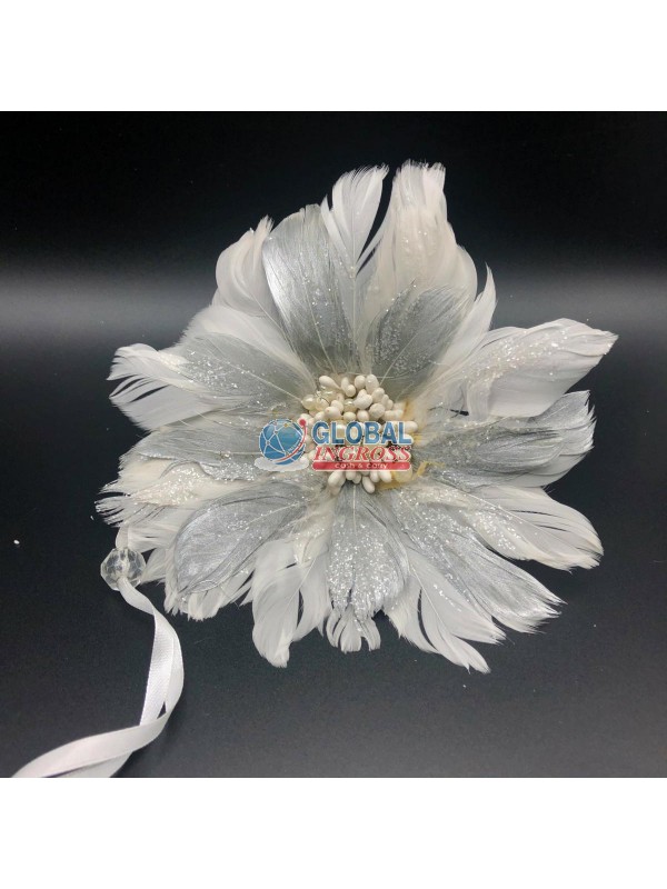 FIORE PIUMA BIANCA 26CM