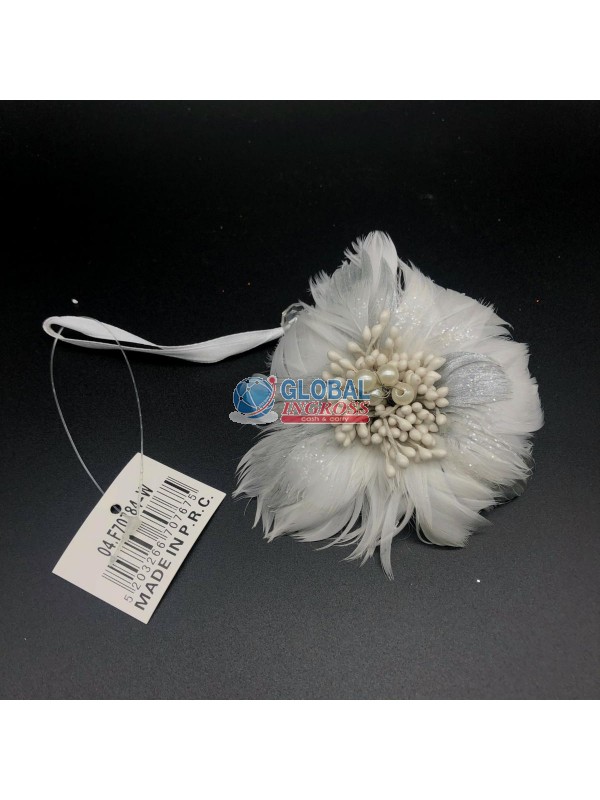 FIORE PIUMA BIANCA 12CM