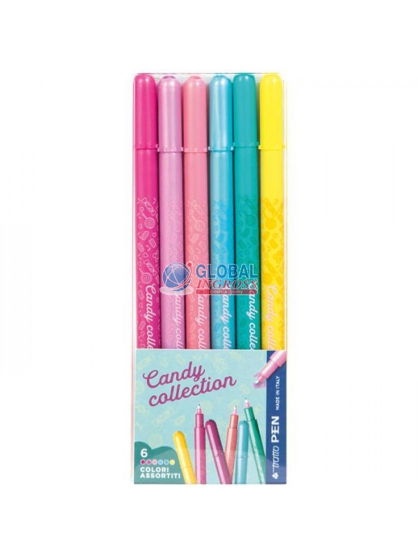 SET 6 TRATTO PEN CANDY COLLECTION