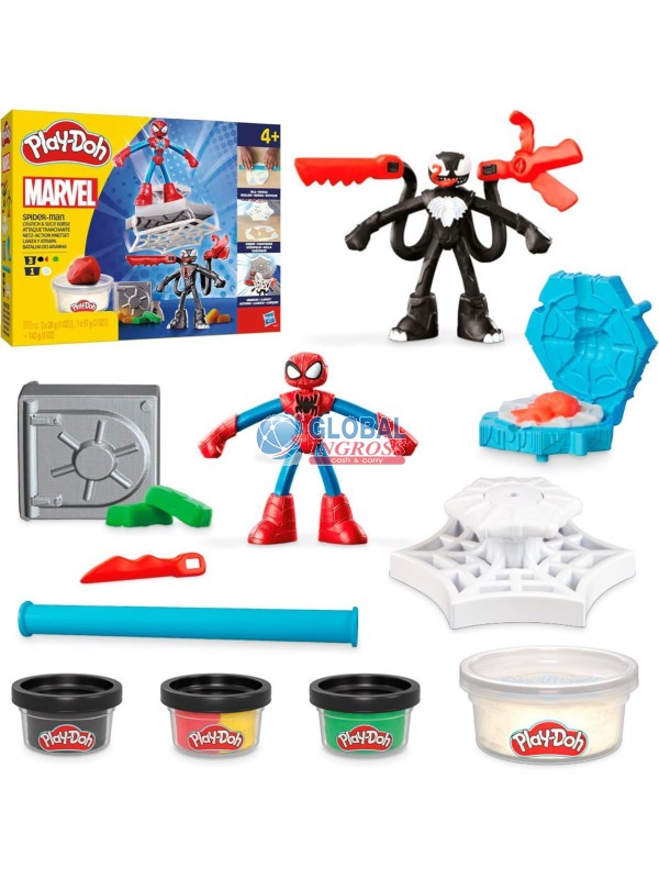 PLAYDOH MARVEL SPIDERMAN LANCIA E TAGLIA