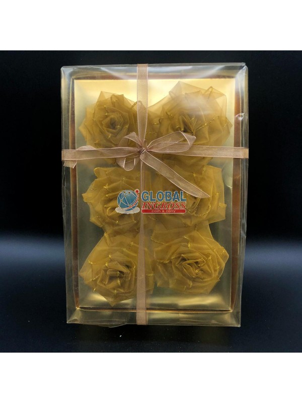 ROSE STOFFA ORO 6pz 6cm