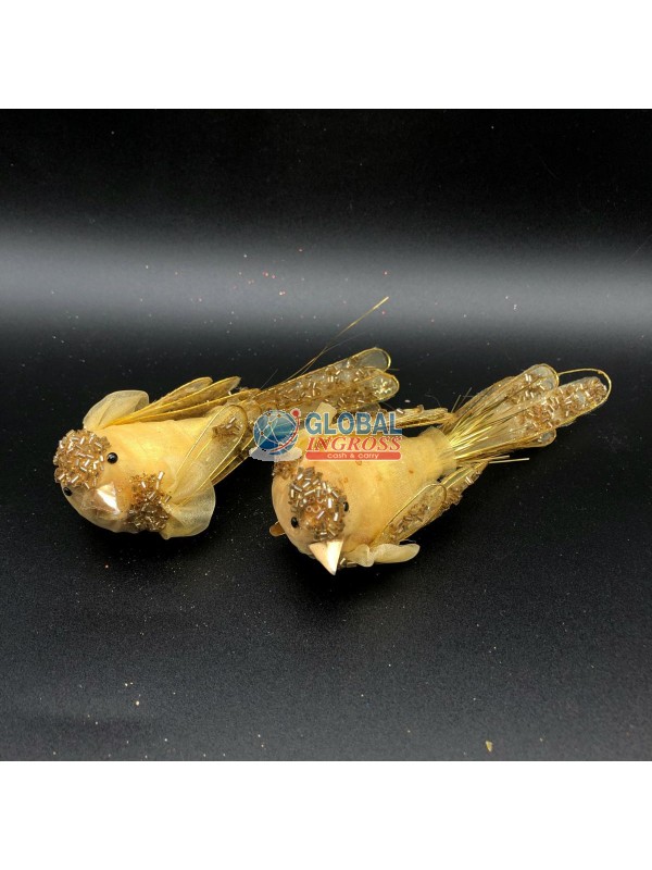 UCCELLI VELO ORO 17cm 2PZ