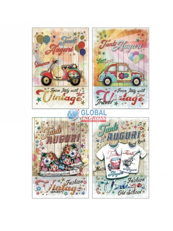 BIGLIETTO AUGURI VINTAGE