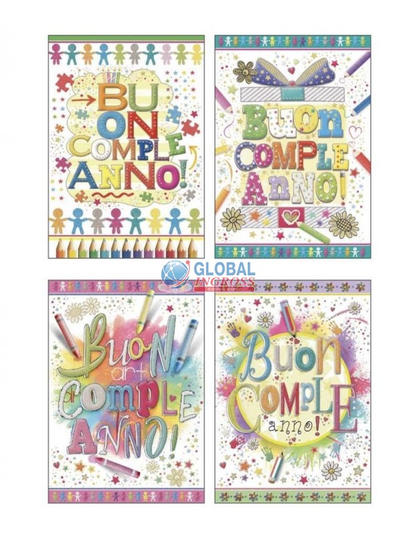 BIGLIETTO COMPLEANNO A COLORI