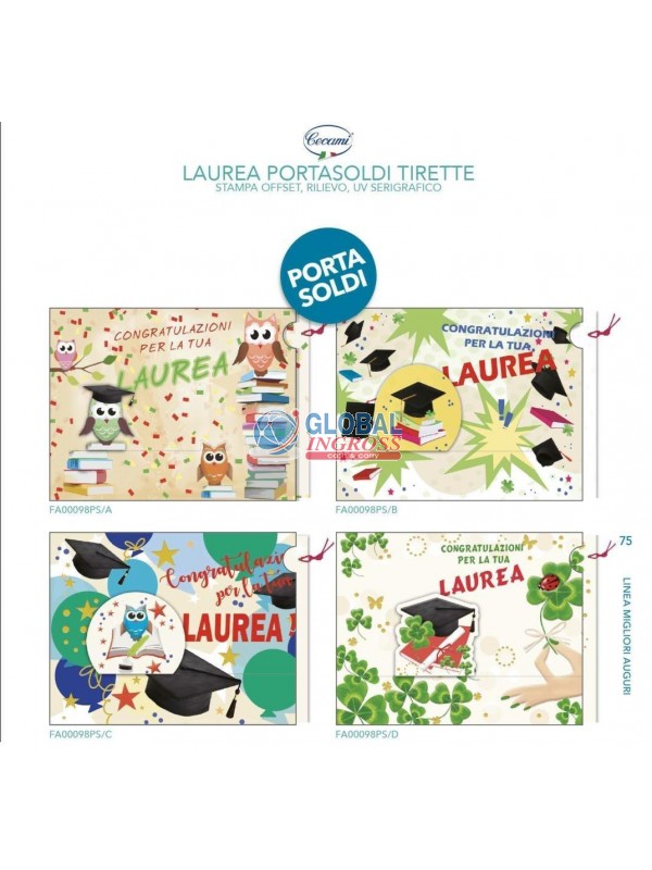 BIGLIETTO LAUREA P/SOLDI