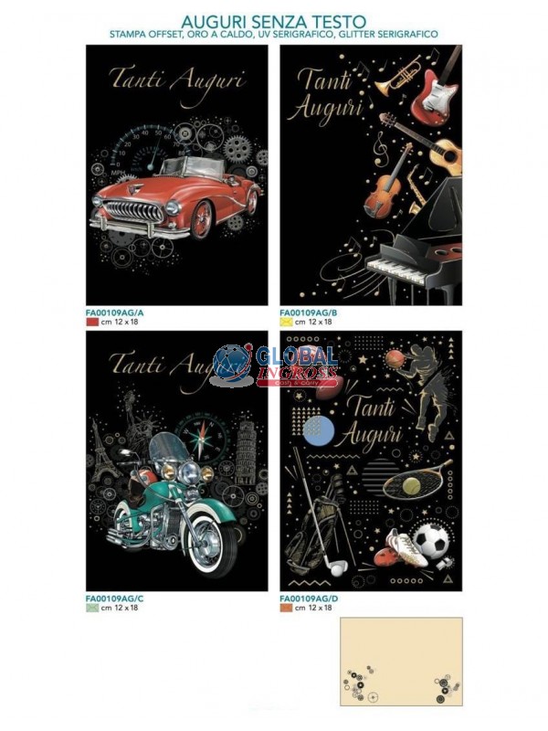 BIGLIETTO AUGURI BLACK HOBBY