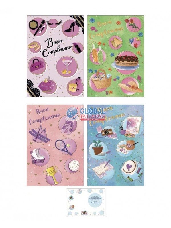 BIGLIETTO COMPLEANNO DONNA