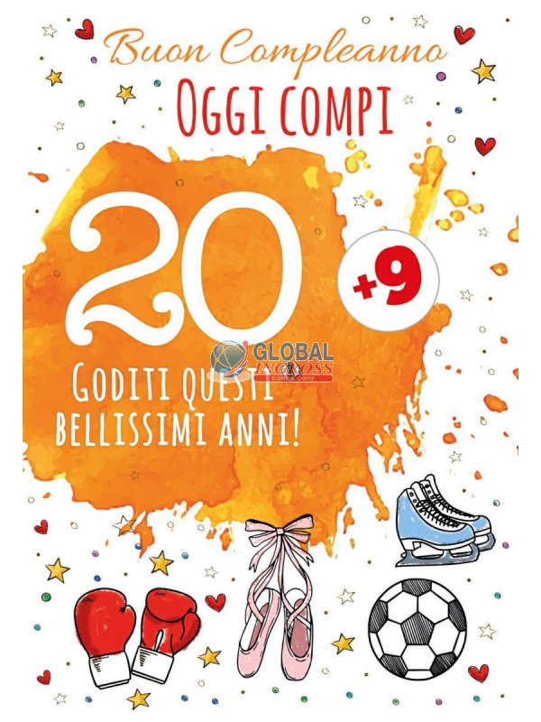 BIGLIETTO 20 ANNI + C/ROTELLA