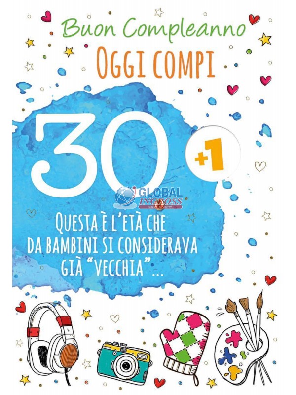 BIGLIETTO 30 ANNI + C/ROTELLA
