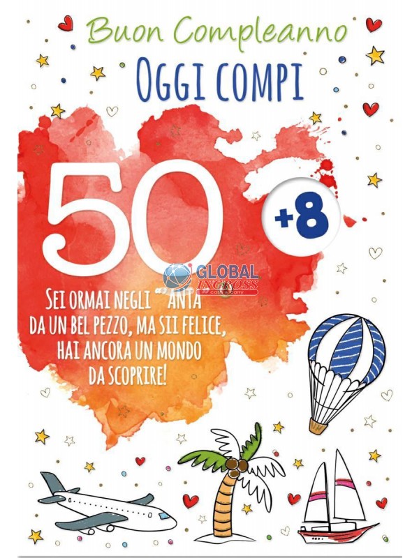 BIGLIETTO 50 ANNI + C/ROTELLA