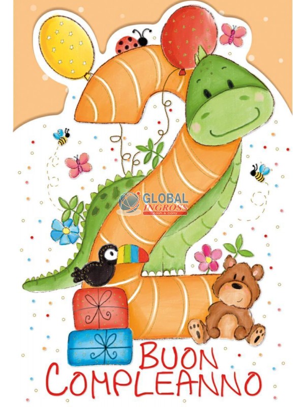 BIGLIETTO 2 ANNI ANIMALETTI