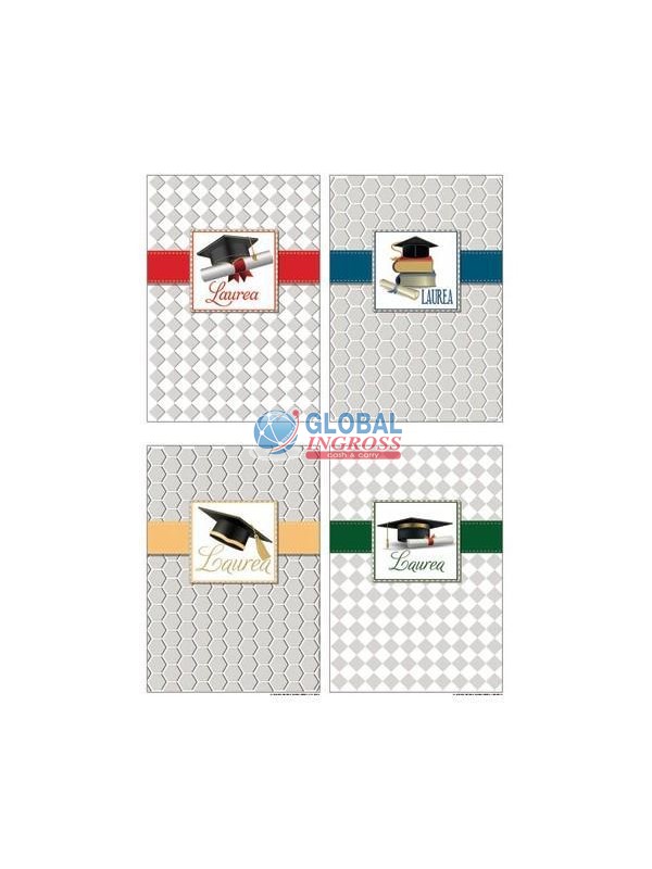 BIGLIETTO LAUREA CON FASCIA COLORATA