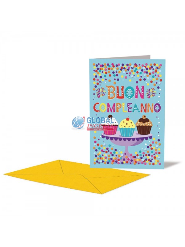 BIGLIETTO COMPLEANNO ARCOBALENO
