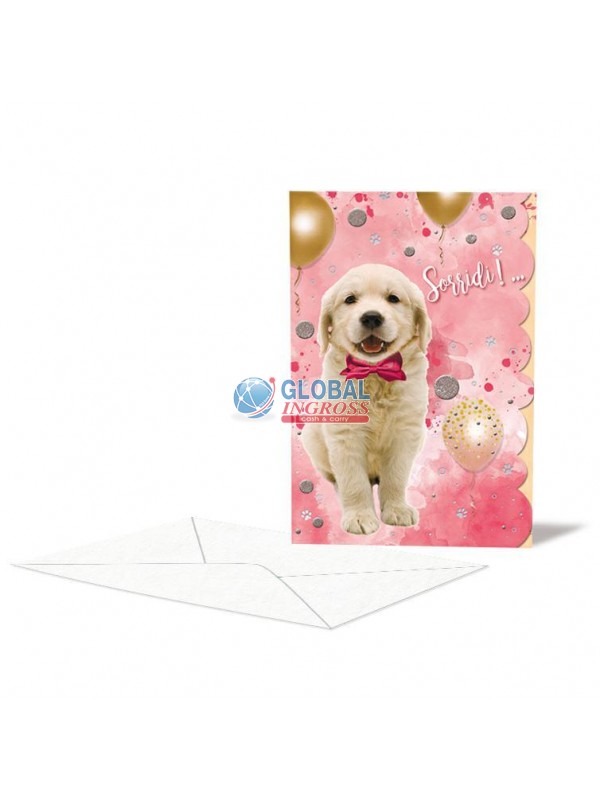 BIGLIETTO COMPLEANNO ANIMALI HUMOR