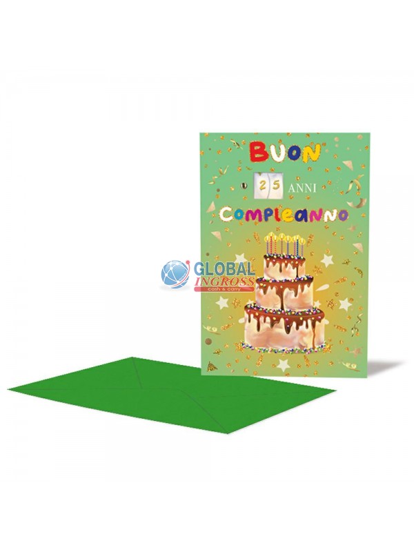 BIGLIETTO COMPLEANNO DOPPIA ROTELLA