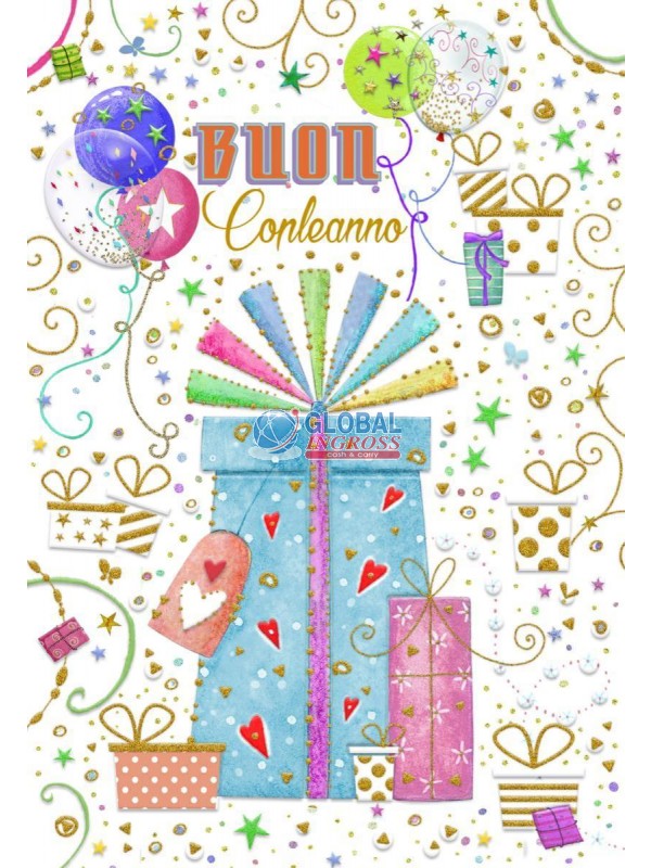 BIGLIETTO COMPLEANNO REGALI