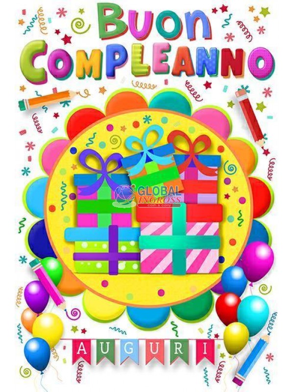 BIGLIETTO COMPLEANNO REGALI