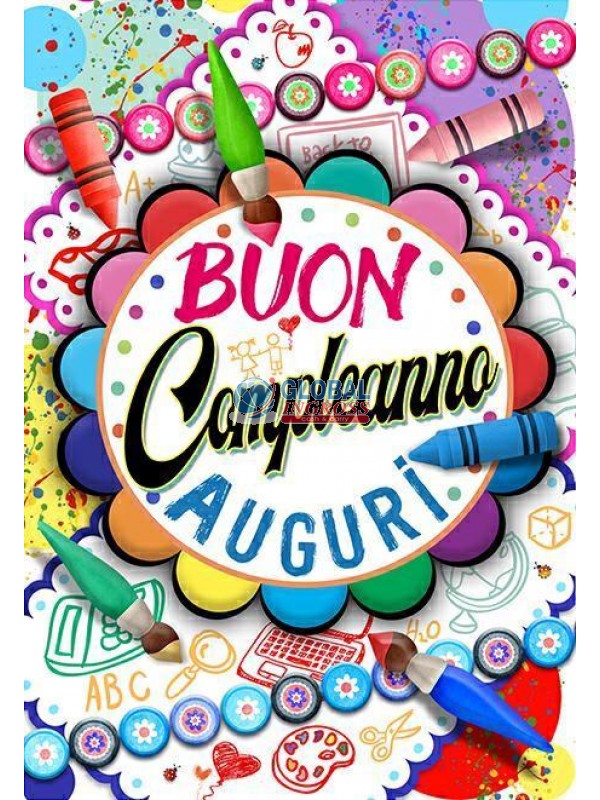 BIGLIETTO COMPLEANNO PASTELLI