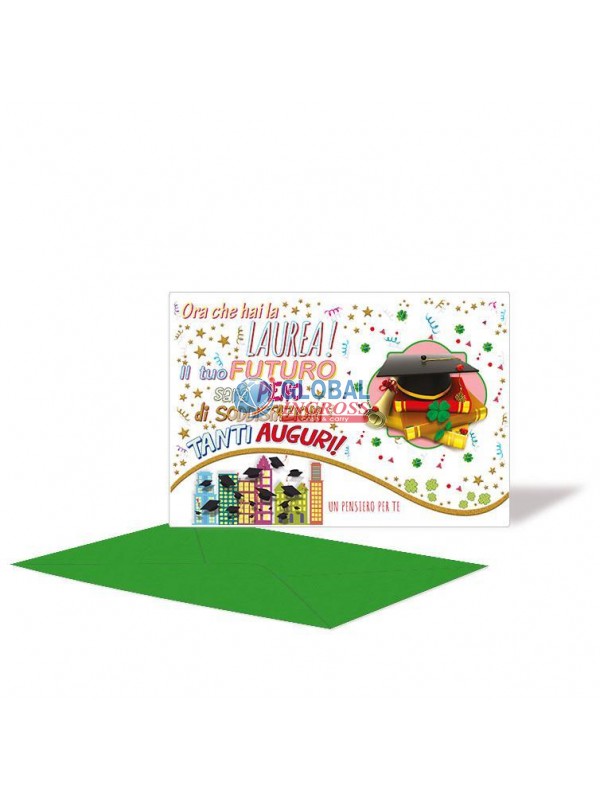 BIGLIETTO LAUREA P/S AUGURI
