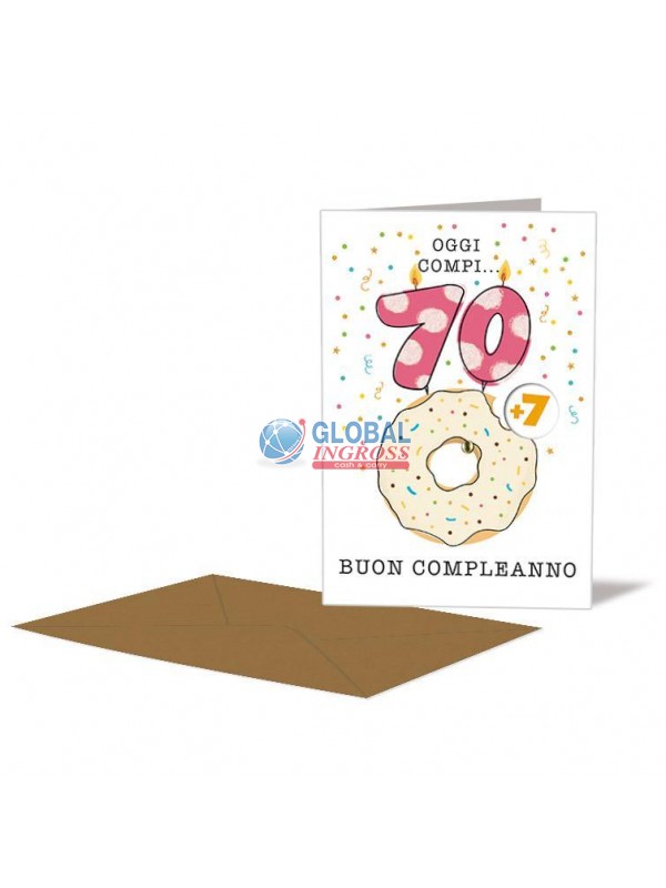 BIGLIETTO 70 ANNI C/ROTELLA I MIGLIORI ANNI