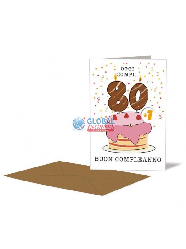 BIGLIETTO 80 ANNI C/ROTELLA I MIGLIORI ANNI