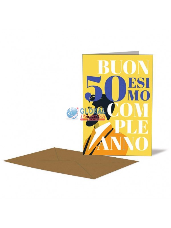 BIGLIETTO 50 ANNI MASCHILE