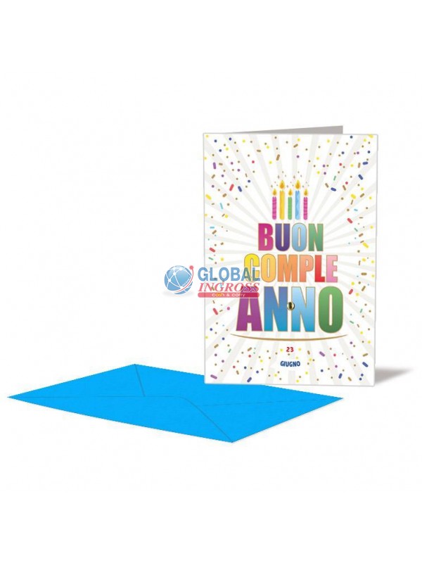 BIGLIETTO COMPLEANNO DOPPIA ROTELLA