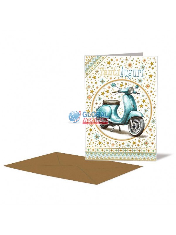 BIGLIETTO AUGURI VESPA