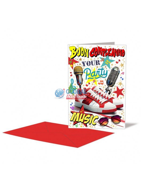 BIGLIETTO COMPLEANNO MUSIC