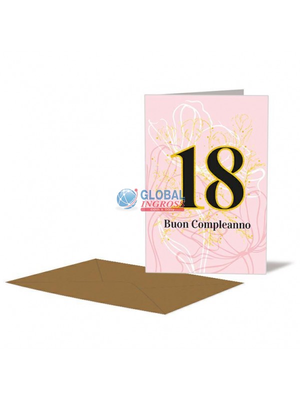 BIGLIETTO 18 ANNI ROSA