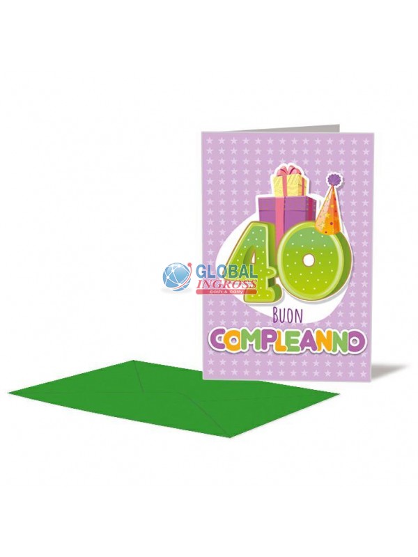 BIGLIETTO 40 ANNI C/APPLICAZIONE