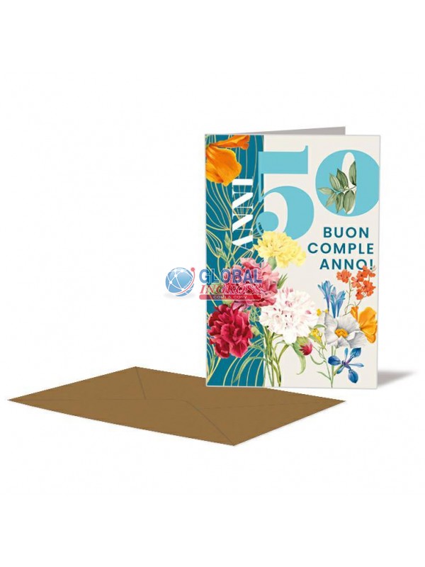 BIGLIETTO 50 ANNI AZZURRO