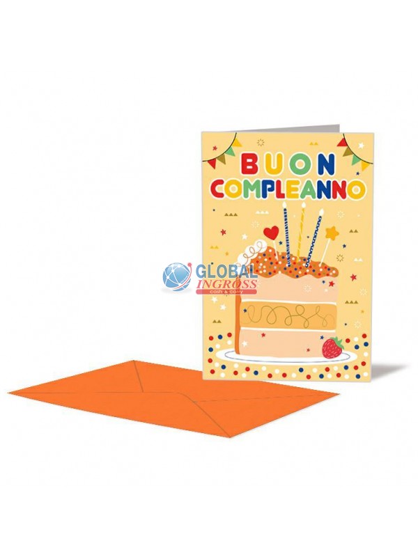 BIGLIETTO COMPLEANNO CANDELINE