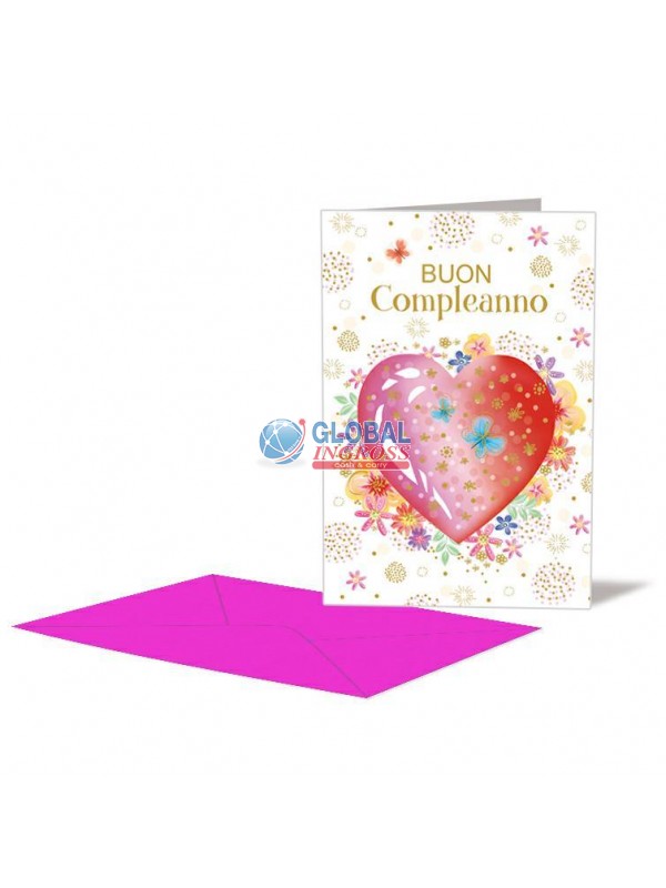 BIGLIETTO COMPLEANNO CUORE