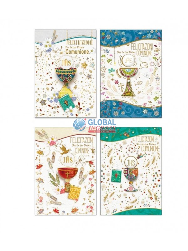 BIGLIETTO COMUNIONE ASS. COLOR