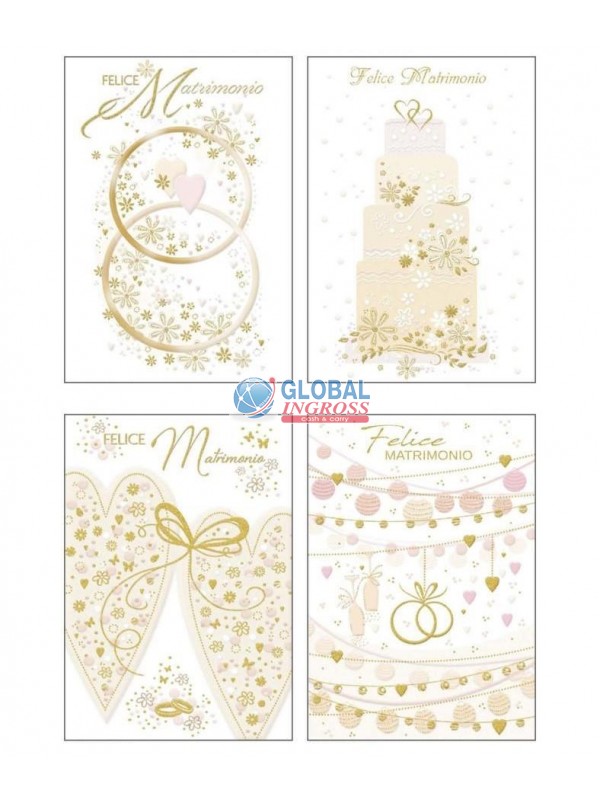 BIGLIETTO NOZZE FELICE MATRIMONIO