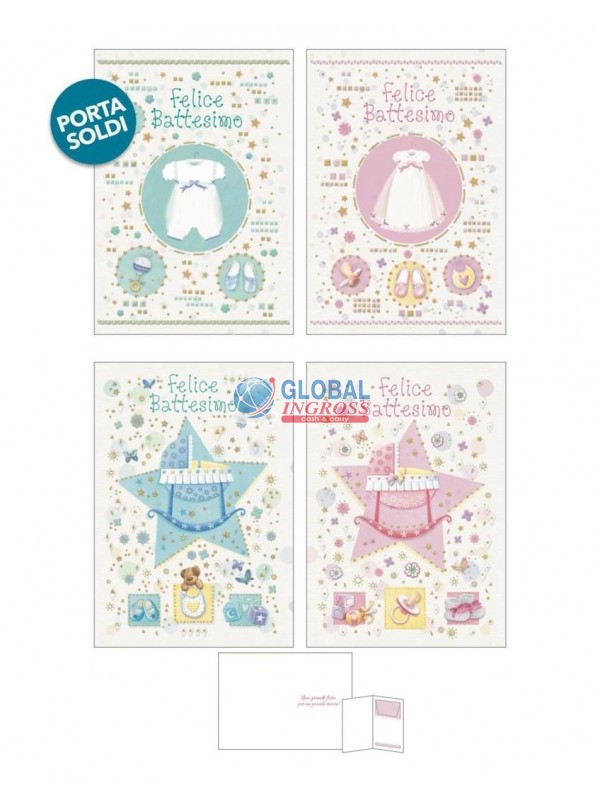 BIGLIETTO BATTESIMO P/SOLDI