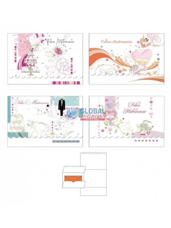 BIGLIETTO NOZZE P/S FELICE MATRIMONIO