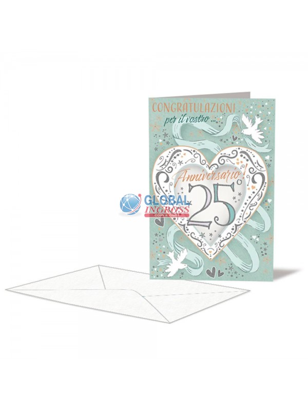 BIGLIETTO ANNIVERSARIO 25 ANNI