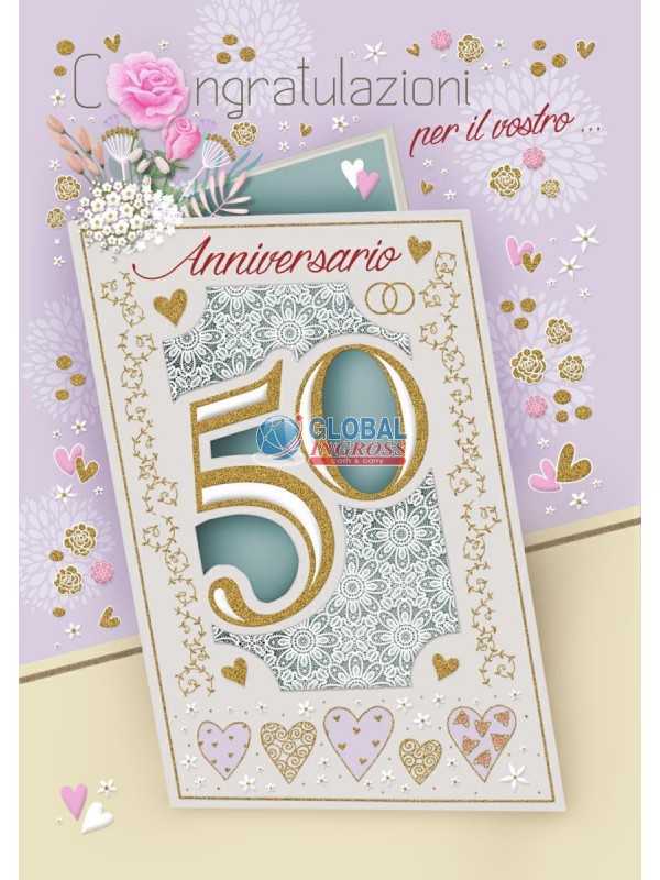 BIGLIETTO ANNIVERSARIO 50 ANNI BIGLIETTO