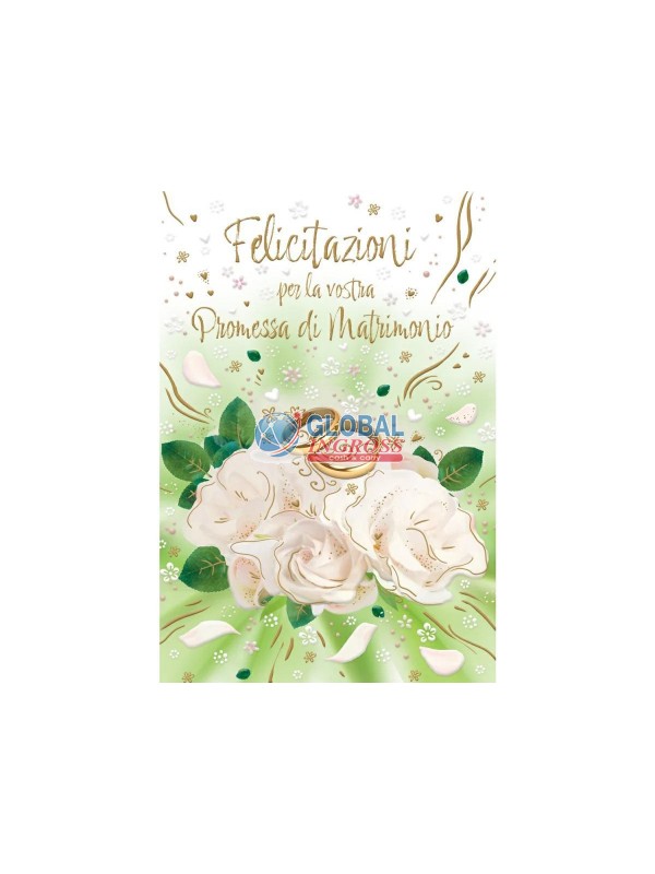 BIGLIETTO PROMESSA FIORI E FEDI