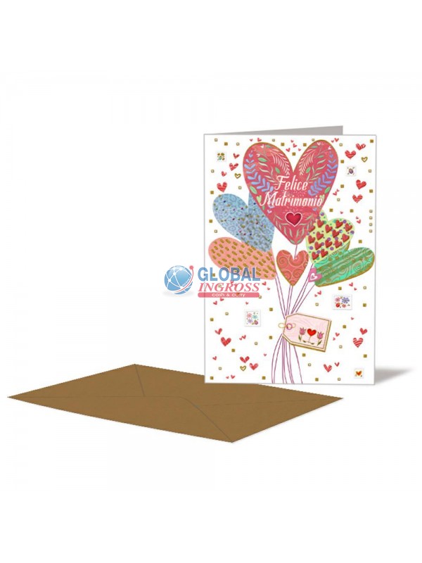 BIGLIETTO NOZZE PALLONCINI