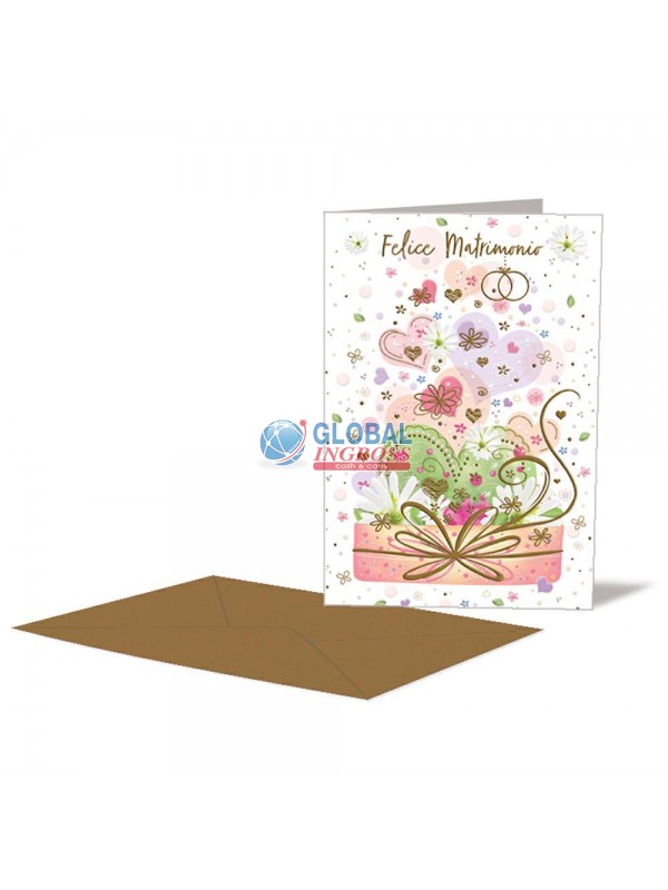 BIGLIETTO NOZZE CUORI