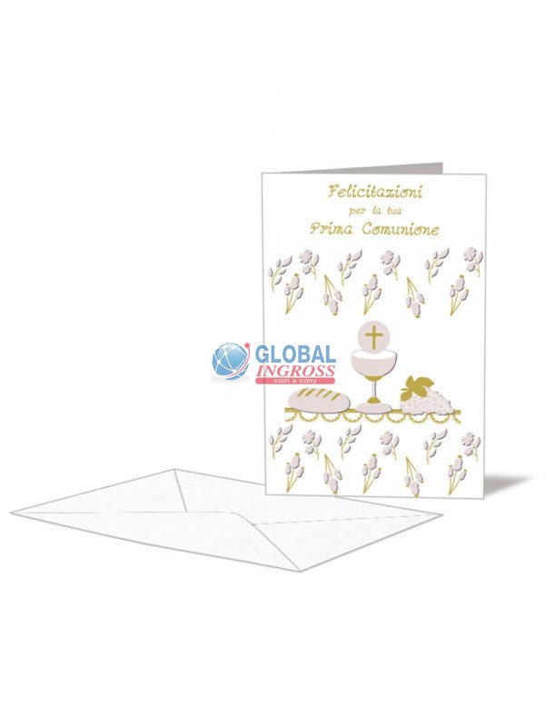 BIGLIETTO COMUNIONE RAME A CALDO