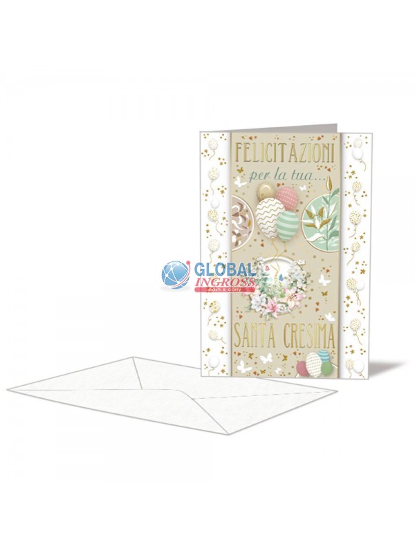 BIGLIETTO CRESIMA PORTASOLDI