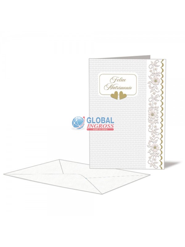 BIGLIETTO NOZZE P/S FELICE MATRIMONIO