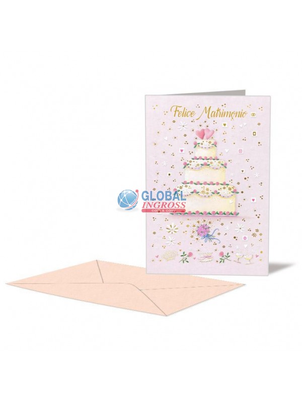 BIGLIETTO NOZZE TORTA